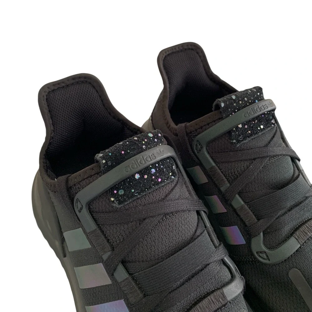 Adidas Black & Iridescent Stripe U Path Sneakers